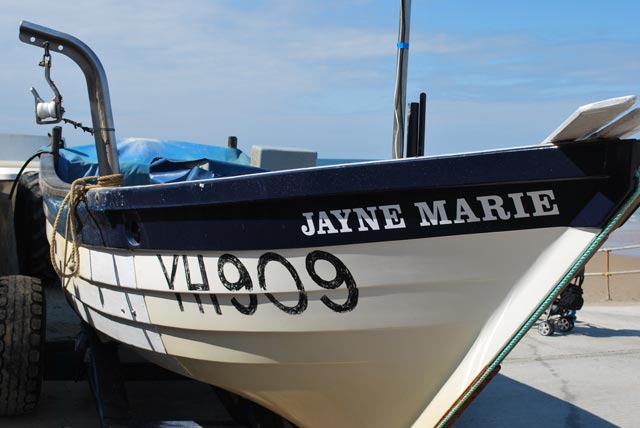 The Jayne Marie fishing boat, Overstrand, Norfolk